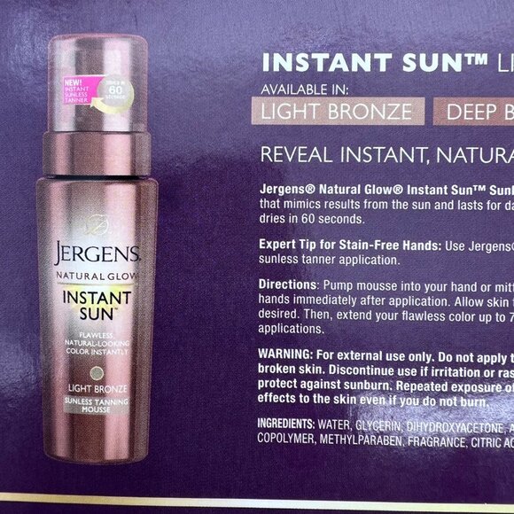 Jergens Natural Glow Exclusive Tanning Collection Light Bronze Sunless Gold New - Picture 9 of 14